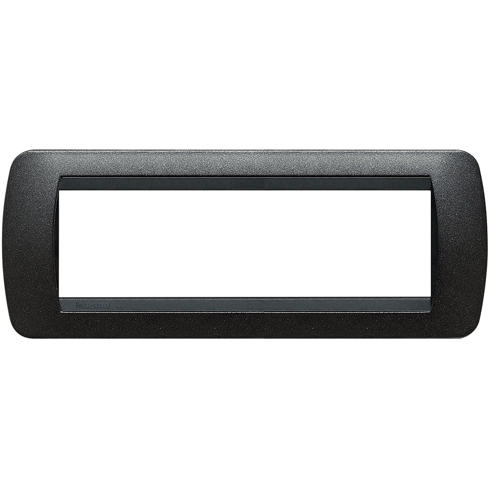 BTICINO BTIL4807GFN LIVING INT - PLACCA 7P GRAFITE NERO