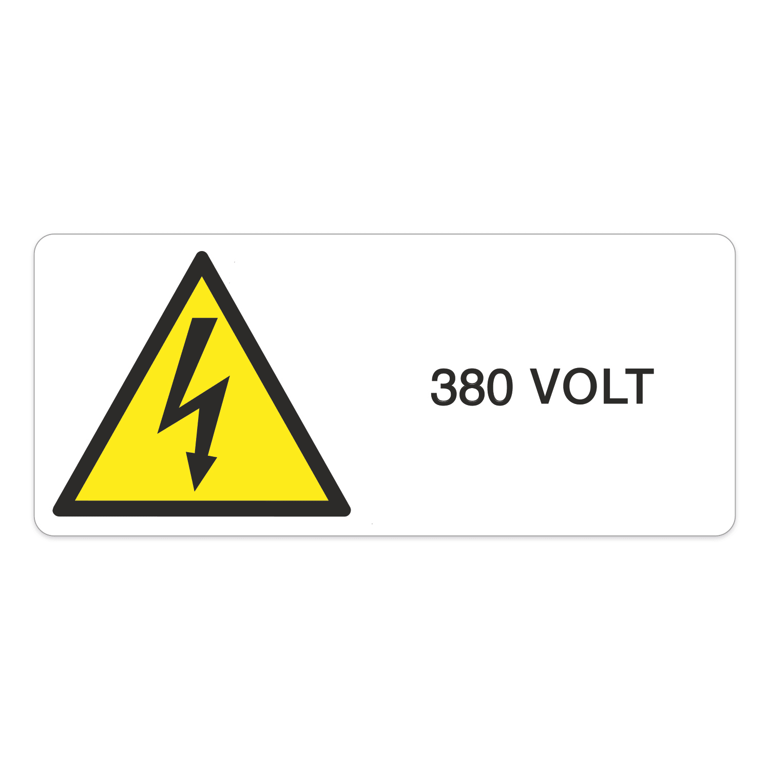 GRAFOPLAST SRL GRALA13071F1 PERICOLO 380V VINYL AD 52X22.5 35PZ/FG