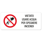GRAFOPLAST SRL - GRALA41045F1 VIETATO USARE ACQUA ...VINYL AD 105X45 8