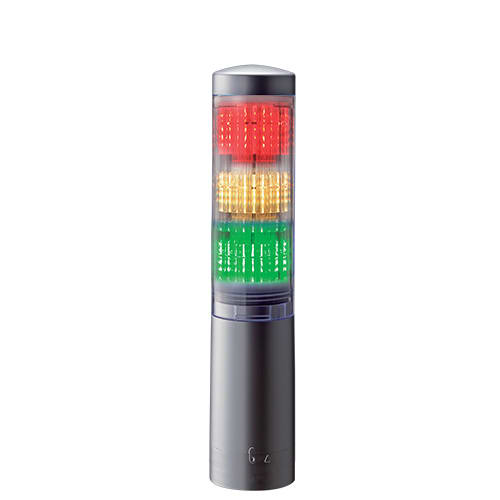 PATLITE EUROPE GMBH PMHLA6-3DTNUN-RYG Torretta multicolore, argento 3 moduli, 24VDC, montaggio diretto