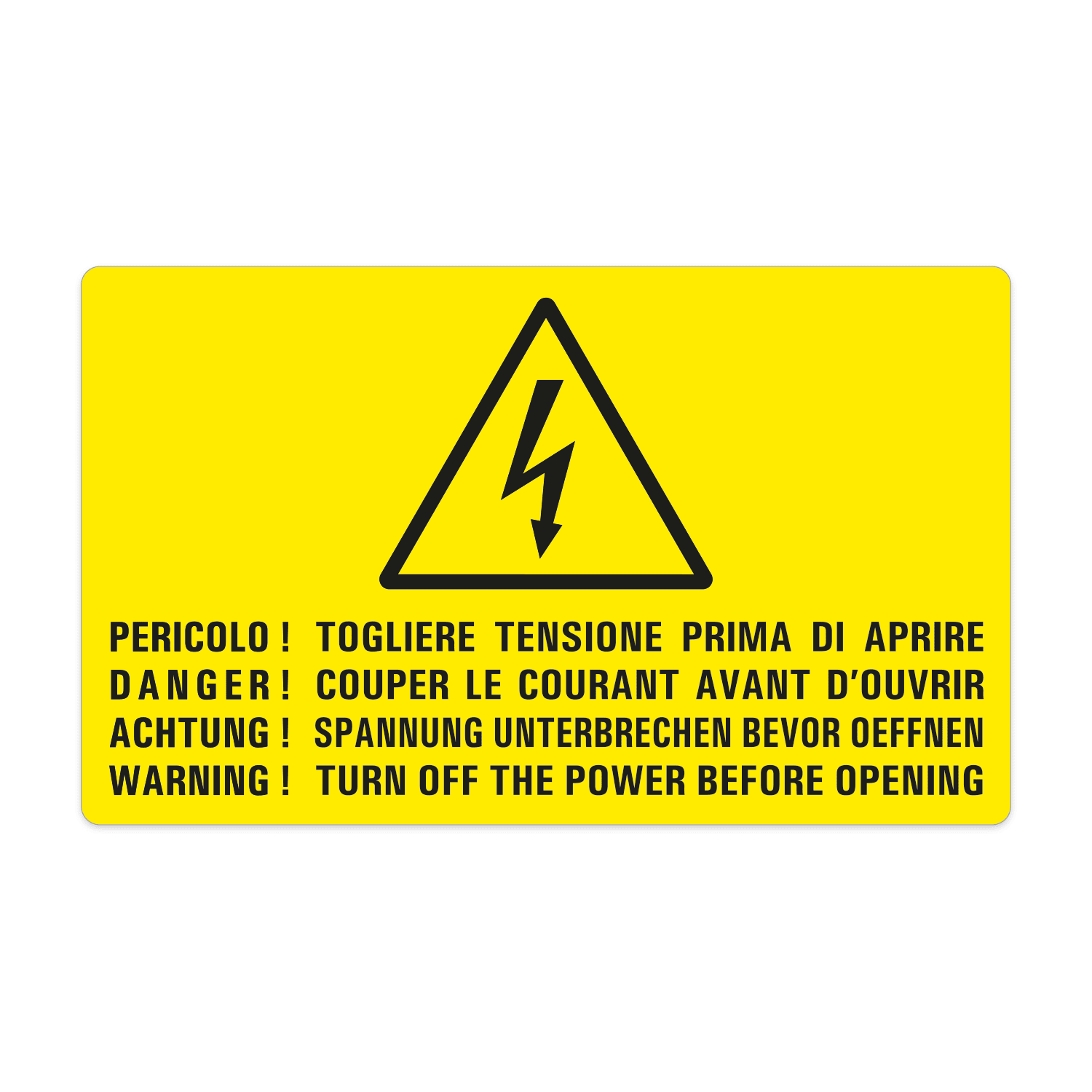 GRAFOPLAST SRL - GRALAX13080F1 PERICOLO TOGLIERE...PC AD 100X60 7PFG