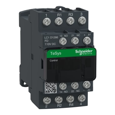 SCHNEIDER ELECTRIC - SNRLC1D1286FD Contattore 12A 110VDC cap oc 2+2P