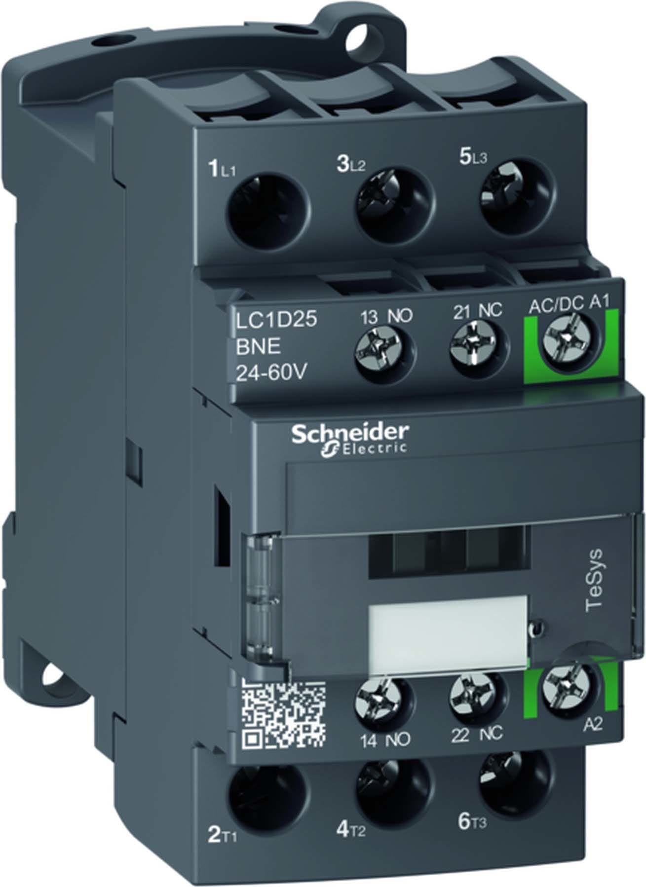 SCHNEIDER ELECTRIC - SNRLC1D38BNE CONTATTORE 38A 24-60VAC/DC GREEN