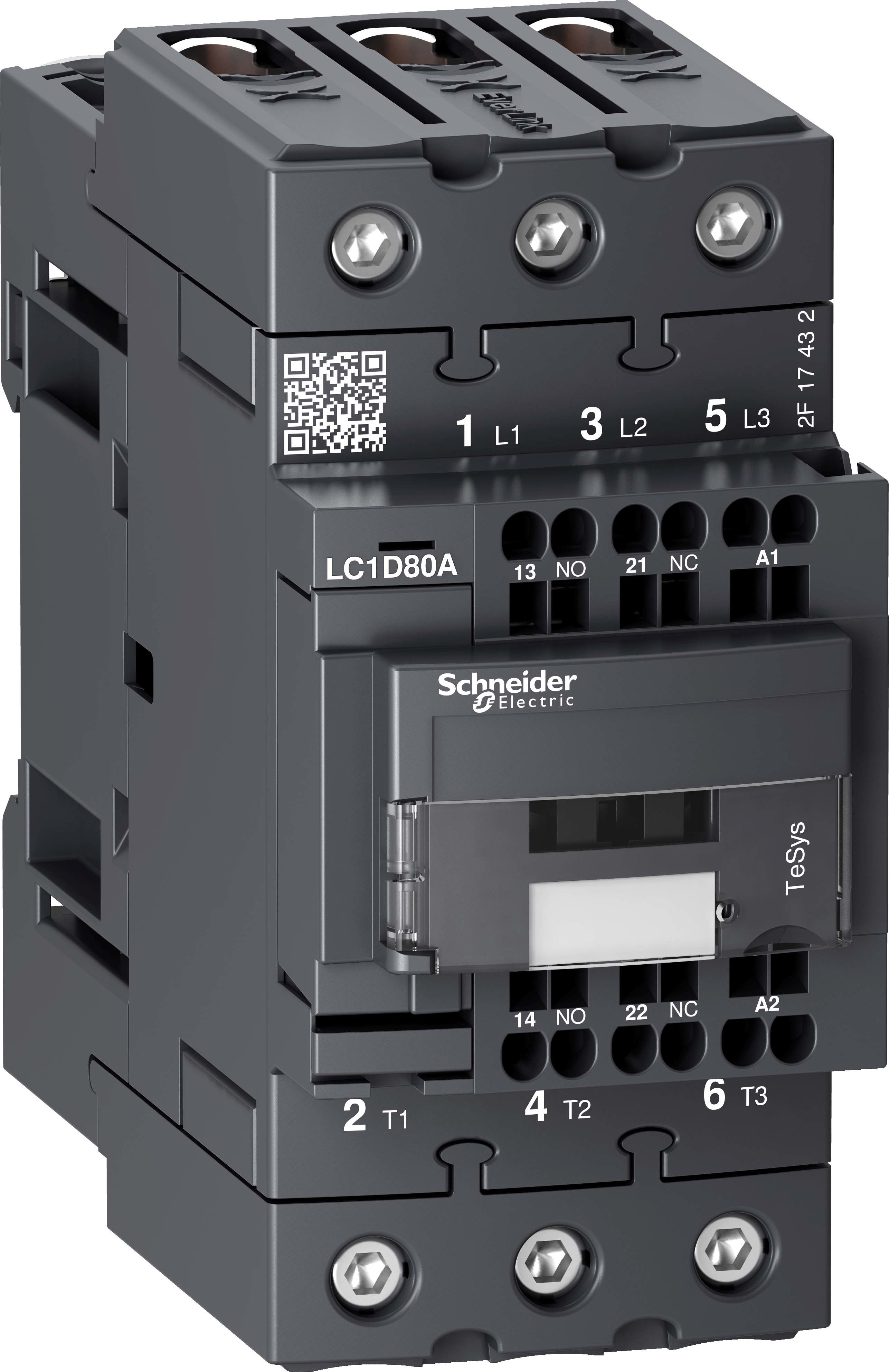 SCHNEIDER ELECTRIC - SNRLC1D80A3B7 CONTATTORE 80A 24VACMOLLA