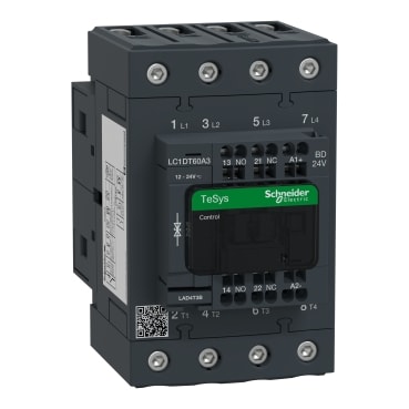SCHNEIDER ELECTRIC - SNRLC1DT60A3BD Contattore 60A 24VDCmolla 4P