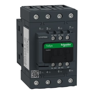 SCHNEIDER ELECTRIC - SNRLC1DT60AG7 TeSys D contattore - 4P(4 NO) - AC-1 - <= 440 V 60 A - 120 V AC 50/60 Hz