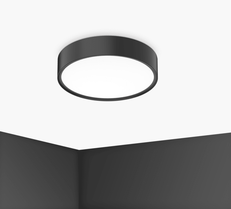 CENTURY ITALIA SRL - CUYBCL-1730NE PLAF. BLANCA LUXE 300MM NERO