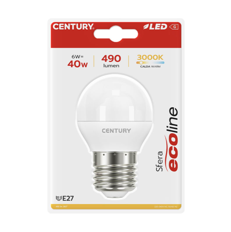 CENTURY ITALIA SRL CUYELH1G-062730BL LAMP. LED ECOLINE SFERA