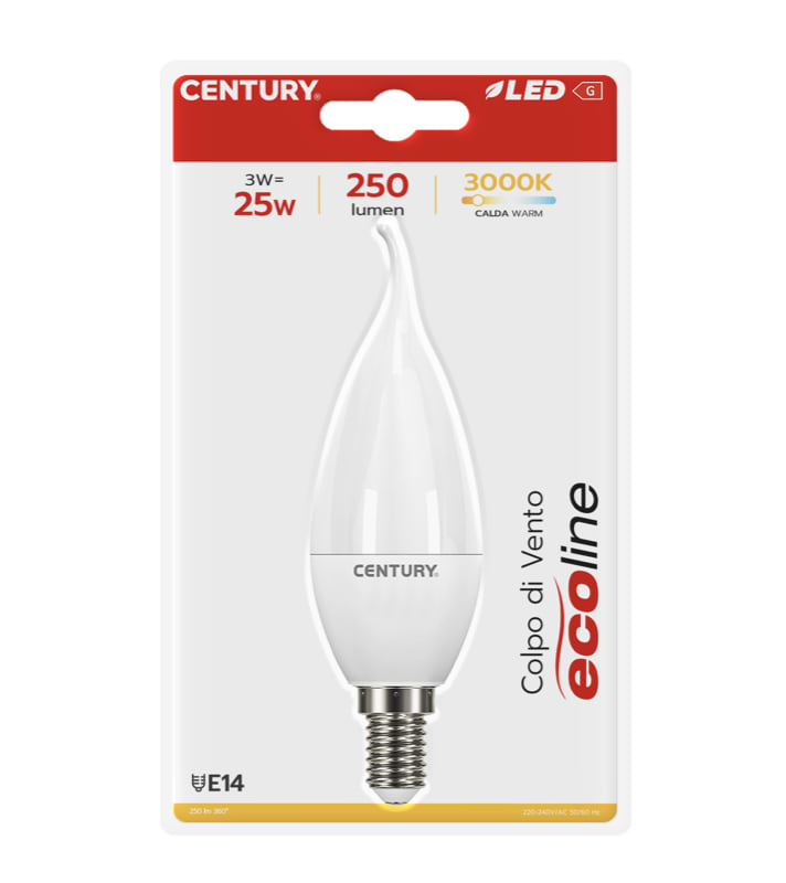 CENTURY ITALIA SRL - CUYELM1C-031430BL LAMP. LED ECOLINE C. VENTO