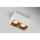 CENTURY ITALIA SRL - CUYESQBG160-2GU10 PLAFONIERA LED ESSENZA QUBE BIANCA/GOLD