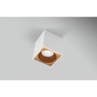 CENTURY ITALIA SRL - CUYESQBG80-GU10 PLAFONIERA LED ESSENZA QUBE BIANCA/GOLD