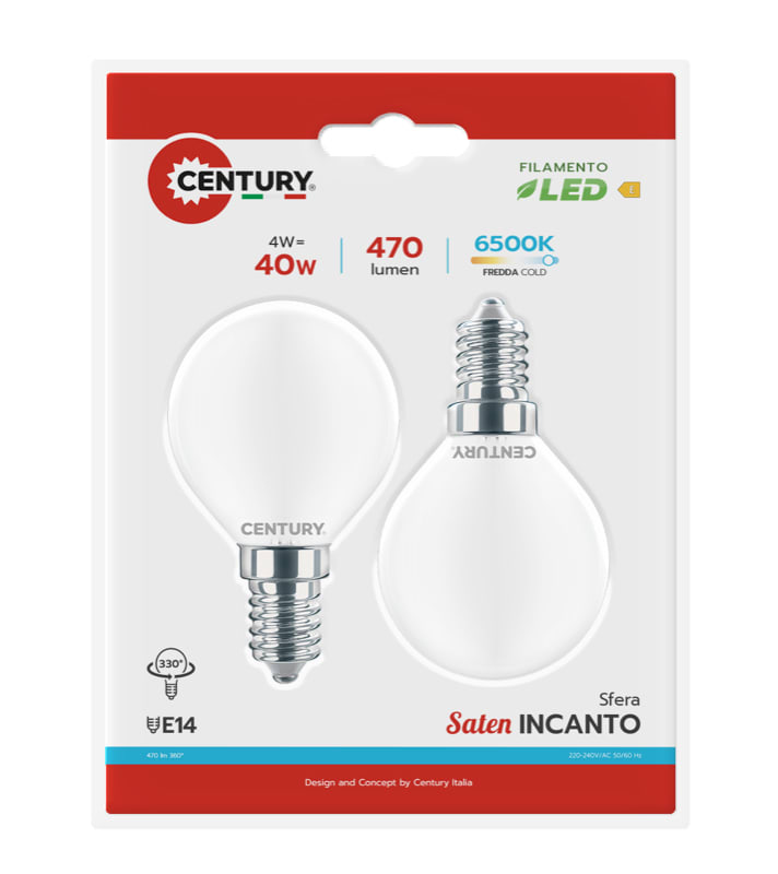 CENTURY ITALIA SRL - CUYINSH1G-041460BL2 FIL. LED INCANTO SATEN SFERA