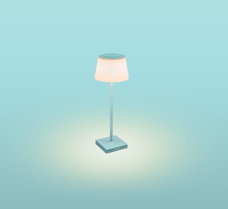 CENTURY ITALIA SRL - CUYMRGTU-043830 LAMP. DA TAVOLO MARG RICAR. TURCHESE