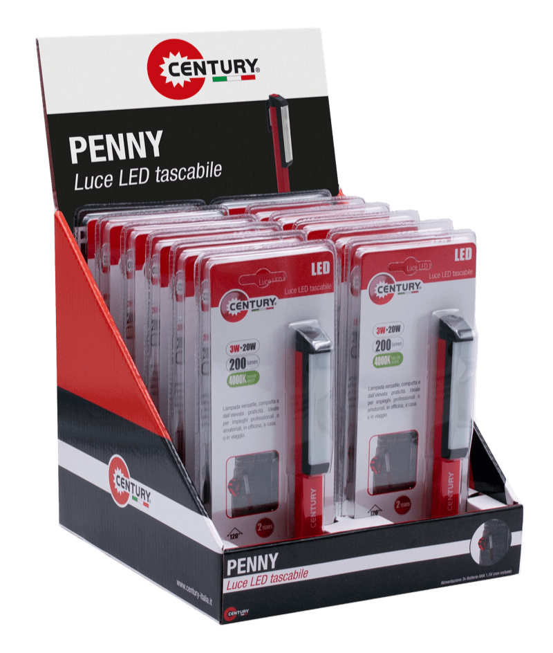 CENTURY ITALIA SRL - CUYPNY-030040 TORCIA LED PENNY BATT.3X1,5V AAA
