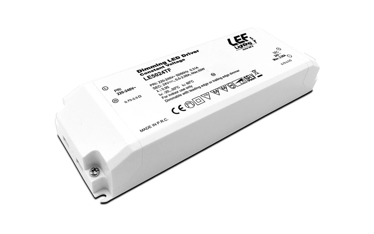 LEF LIGHTING SRL LEFLE5024TF ALIM. LED 50W 24VDC DIM.TAGLIO FASE IP20