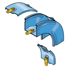 LEGRAND - LEG31AUC300Z P31-CURVA 90 VAR. PIANO 300X75 Z