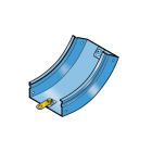 LEGRAND - LEG31BEB050Z P31-CURVA IN SALITA 30? BASE BASE 50X50