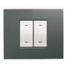 LEGRAND - LEG682601 VELA QUADRA-PLACCA ANTRACITE 2 MODULI