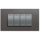LEGRAND - LEG682631 VELA QUADRA-PLACCA ANTRACITE 4 MODULI
