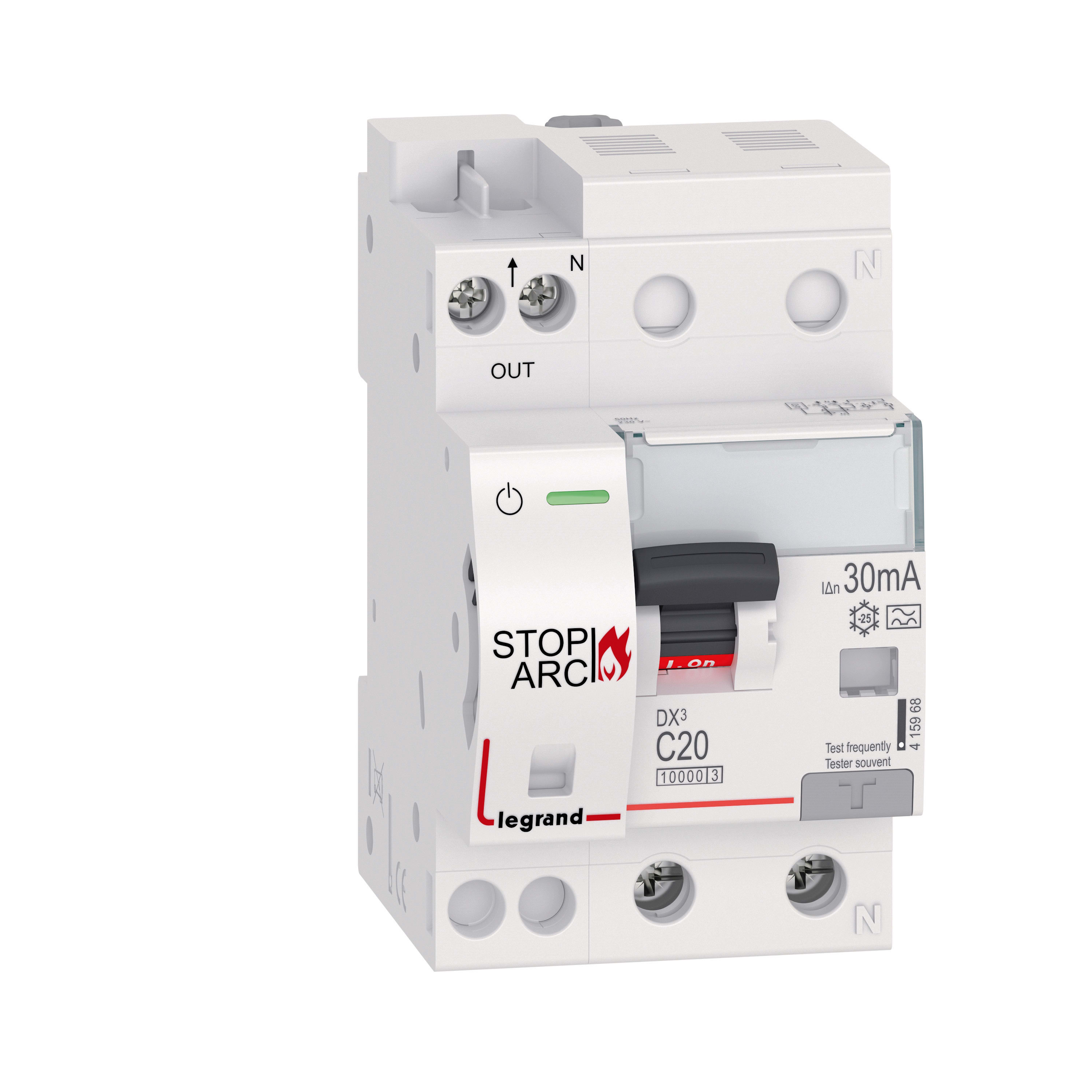 LEGRAND LEG415968 DX3 AFDD STOP ARC 1P+NR C20 10000A 30MA
