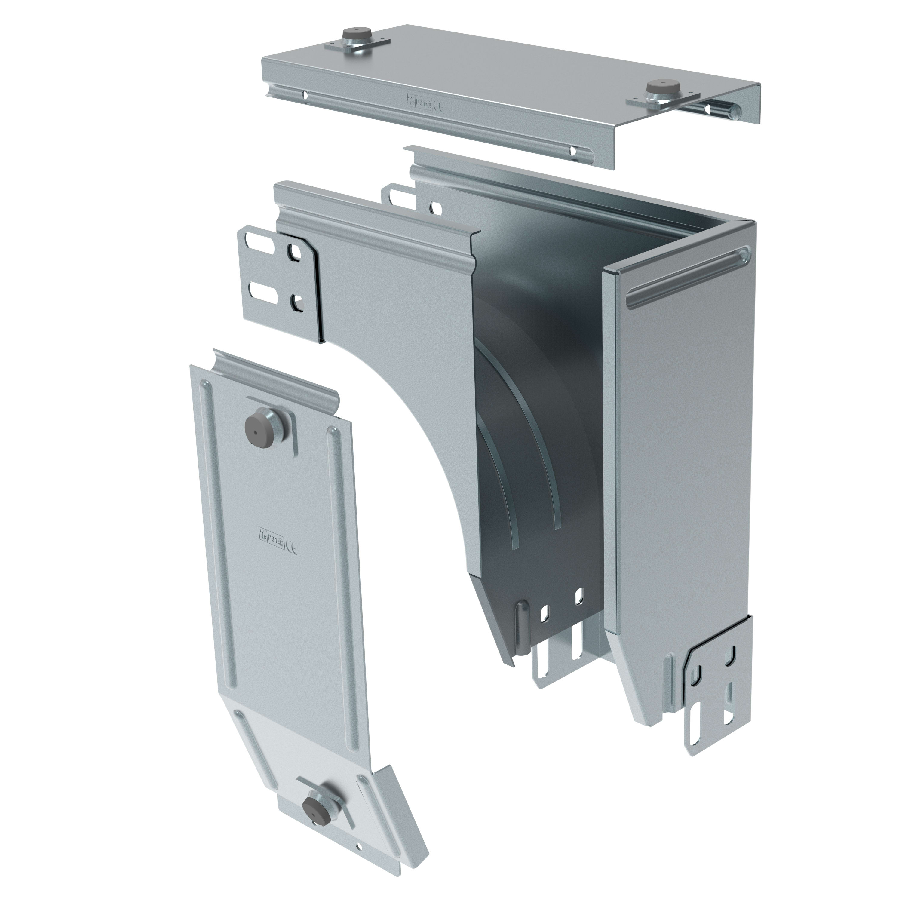 LEGRAND LEGAY075C P31-CURVA SX VAR. PIANO DISCESA 75X75 C