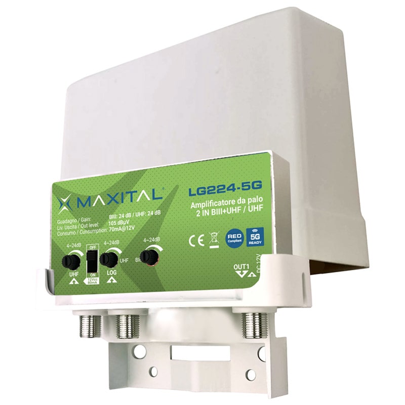 FTE MAXIMAL ITALIA S - FTELG224-5G LG224-5G AMP. PALO 2 IN. LOG+UHF G.24DB
