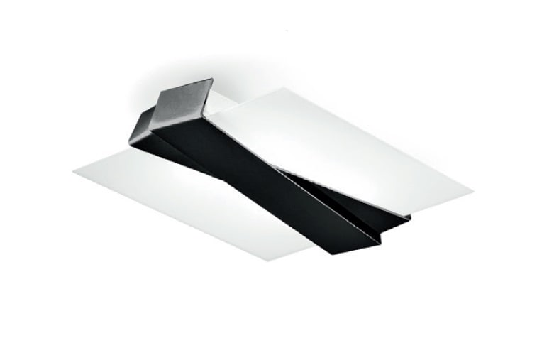 LINEA LIGHT (ILED) ILD7402 ZIG ZAG PLAF.E27 2X46W NERO R9005