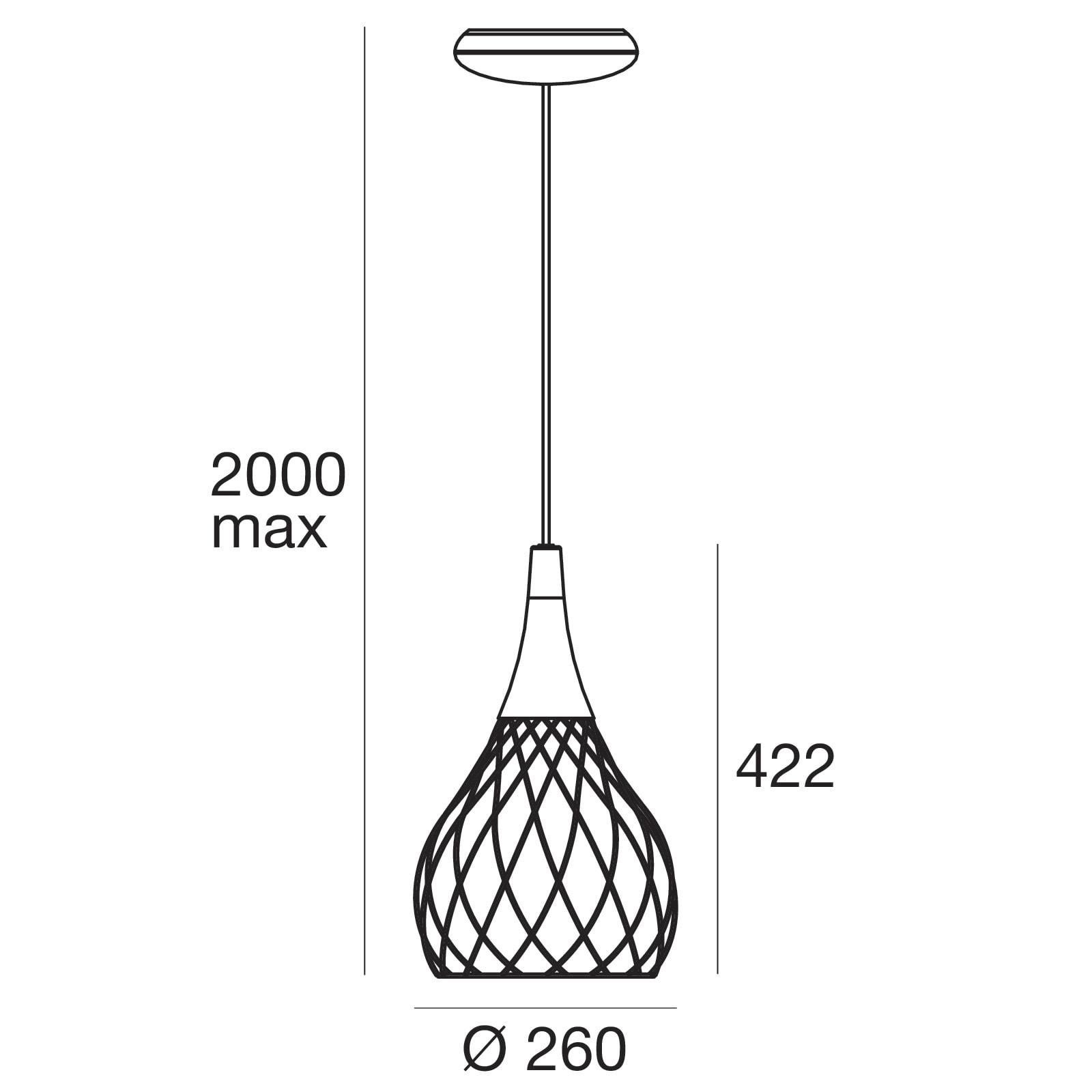 LINEA LIGHT-STILNOVO SNV8142 MONGOLFIER SOSP.D260 16W WT NI.NERO