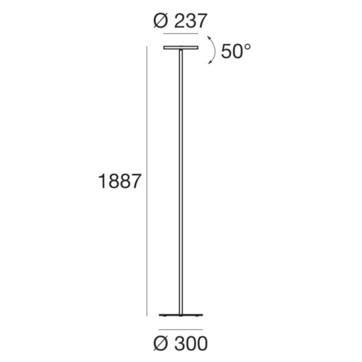 LINEA LIGHT (ILED) ILD8366 JOSHUA PIANT.LED 25W NERO RAGG