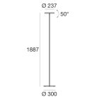 LINEA LIGHT (ILED) ILD8366 JOSHUA PIANT.LED 25W NERO RAGG