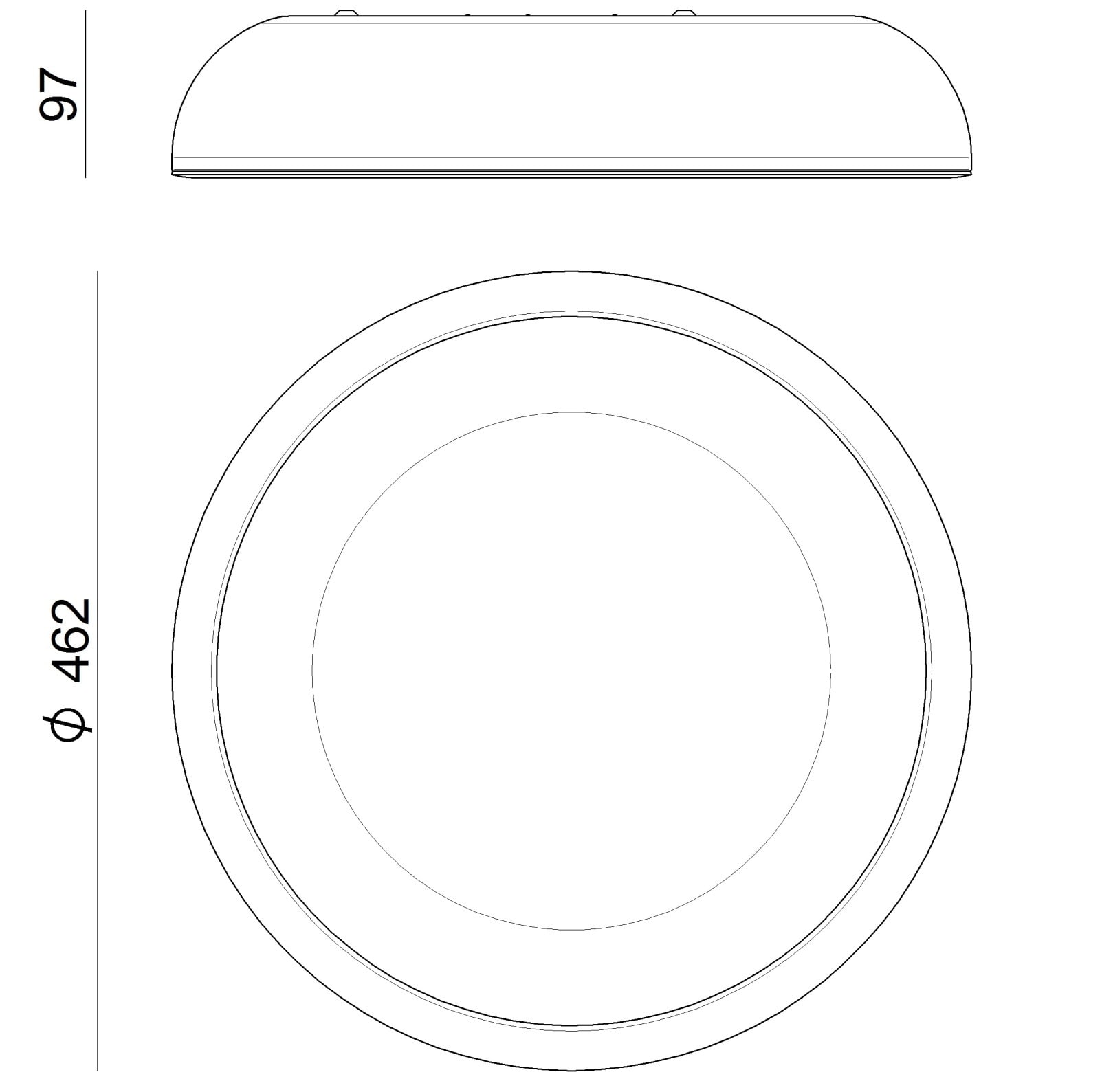 LINEA LIGHT-STILNOVO SNV8530 REFLEXIO PLAF.33W B.CO RAGG
