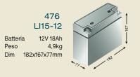 LINCE ITALIA SPA - LIN476 LI 18-12 ACCUMULATORE 12 V 18 AH