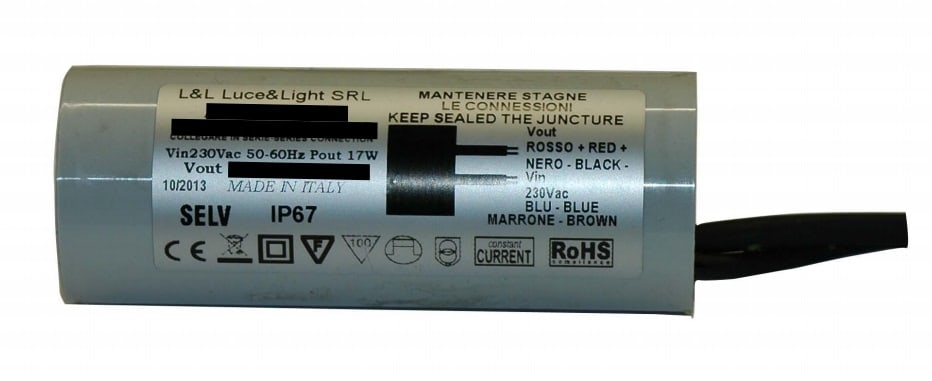 L&L LUCE E LIGHT L&LA39700IP67 ALIM 3-9 LED 700MA VIN240 45X118MM