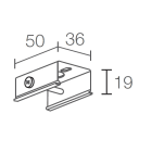 L&L LUCE E LIGHT L&LBE0017001 KIT FISS. BINARIO A SOSP. 2M GRI