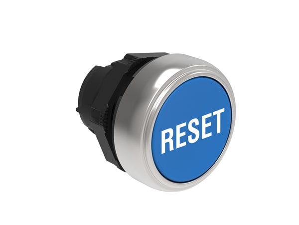 LOVATO LOVLPCB1196 PULSANTE RASATO RESET BLU