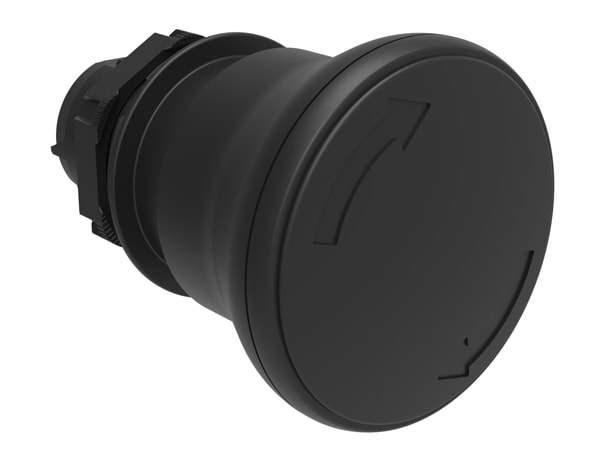 LOVATO LOVLPCB6342 PULSANTE FUNGO 40MM NERO SG.ROTAZIONE