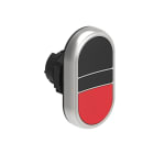 LOVATO - LOVLPCB7112 PULSANTE DOPPIO NERO/ROSSO SENZA SIMBOLI