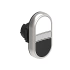 LOVATO LOVLPCBL7114 PULSANTE DOPPIO BIANCO/NERO SENZA SIMB.