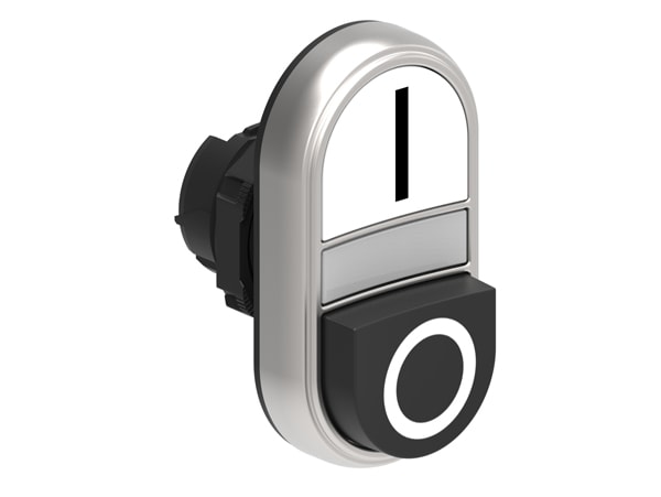 LOVATO LOVLPCBL7224 PULSANTE DOPPIO BIANCO/NERO SIMBOLI I-O