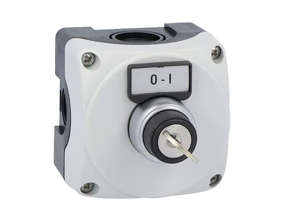 LOVATO - LOVLPZP1B8302 PULS. GRIGIA+SELETT A CHIAVE+1NA+1NC+O-I