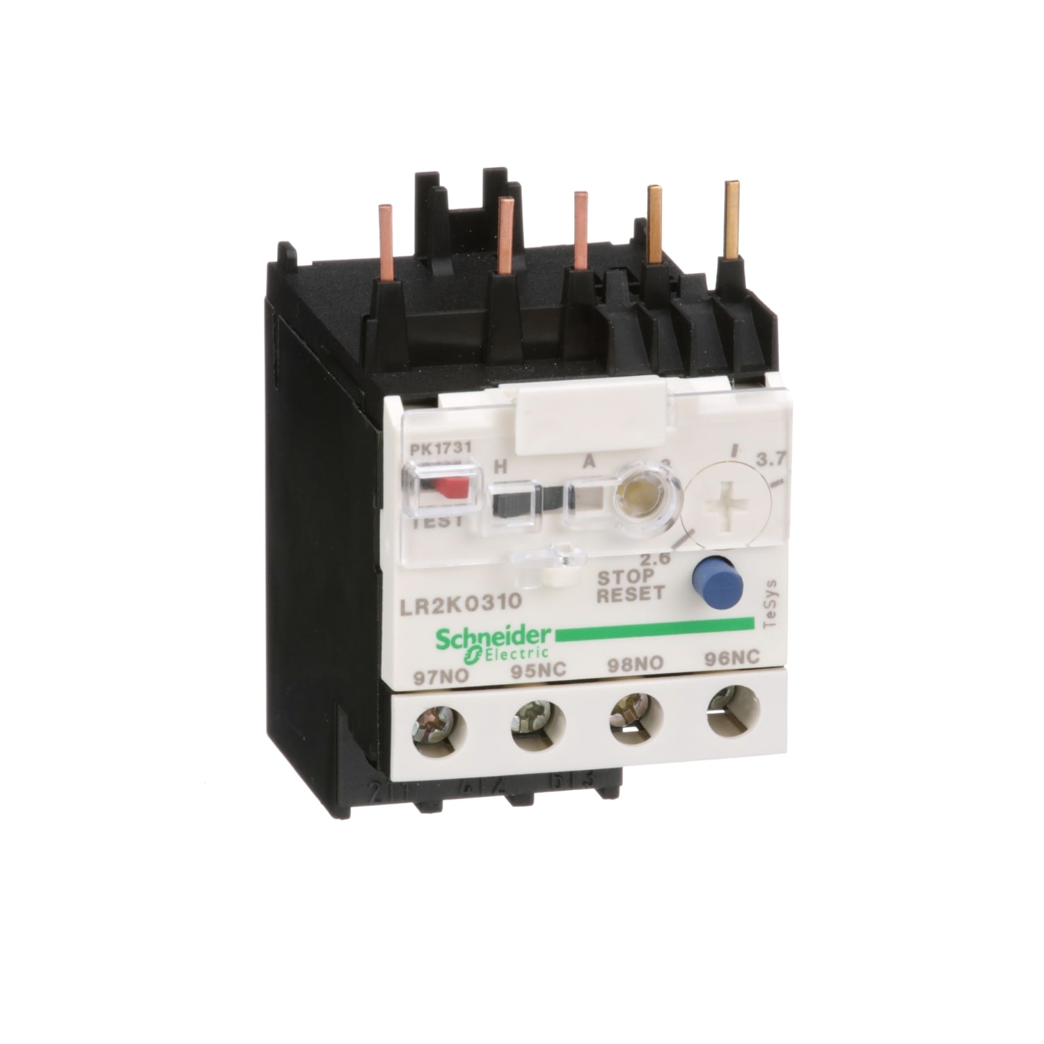 SCHNEIDER ELECTRIC - SNRLR2K0310 Relè sovraccarico termico per motore - TeSys LR2 K - 2,6..3,7 A - Classe 10A