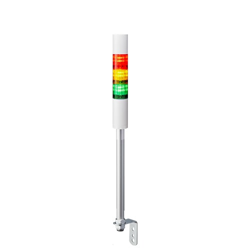 PATLITE EUROPE GMBH PMHLR4-302LJBW-RYG Torretta, bianco, 3 livelli, 24 V CC, 40 mm, staffa angolare a L, cavo, buzzer