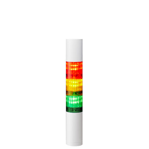 PATLITE EUROPE GMBH PMHLR4-302WJBW-RYG Torretta, bianco, 3 livelli, 24 VCC, 40 mm, montaggio diretto, cavo, buzzer