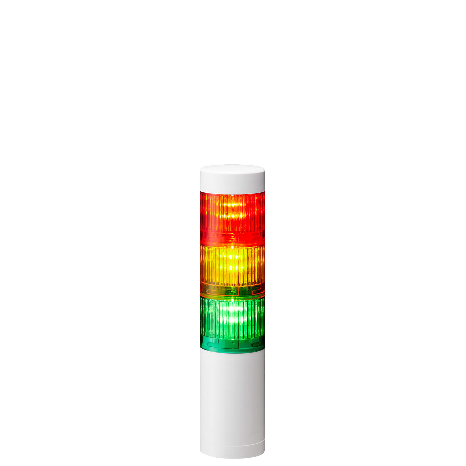 PATLITE EUROPE GMBH PMHLR5-302WJNW-RYG Torrettadisegnalazione,50mm,bianca,24 V DC,3moduli,mont.dir.,cavo,no lamp./buzzer