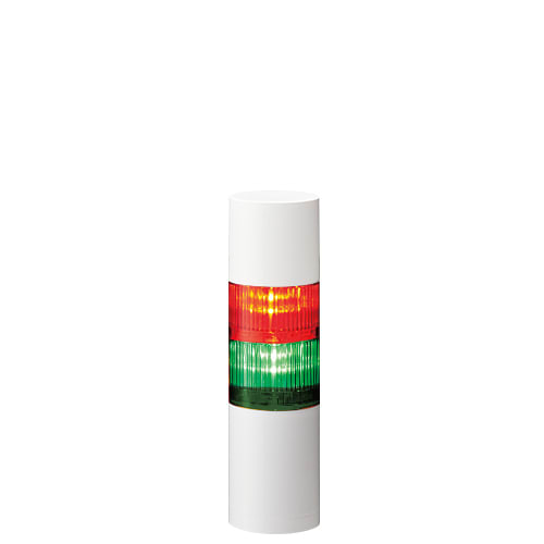 PATLITE EUROPE GMBH PMHLR6-202WJBW-RG Torretta segn., bianca, 2 moduli, 24VDC, 60mm, montaggio diretto, cavo, buzzer