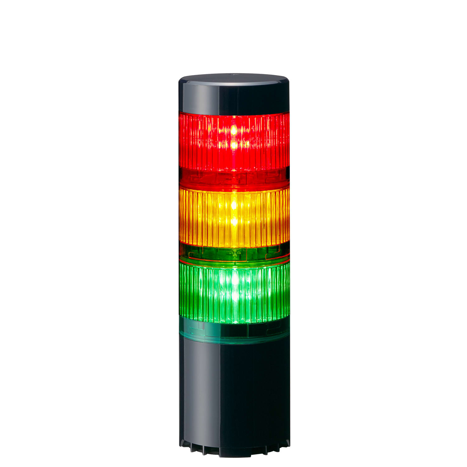 PATLITE EUROPE GMBH PMHLR6-3USBK-RYG Torretta USB nera, 3 moduli, 60mm, montaggio diretto, IP65