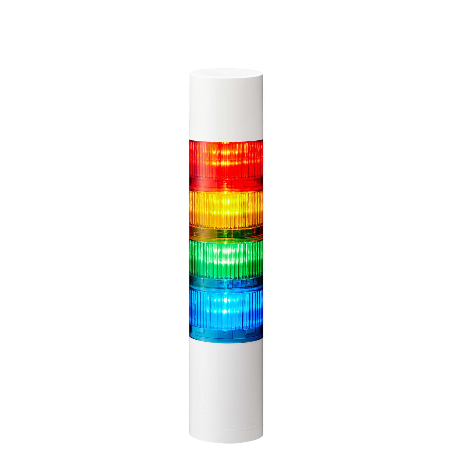 PATLITE EUROPE GMBH PMHLR6-402WJBW-RYGB Torretta di segnalazione, nera, 3 moduli, 24 V DC, 60mm, M30, conn.M12,5pin,buzzer