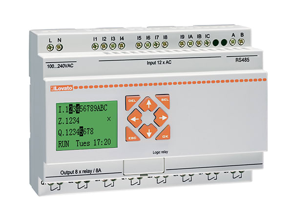 LOVATO - LOVLRD20RA024 RELE PROGRAMMABILE 12I/8O 24VAC