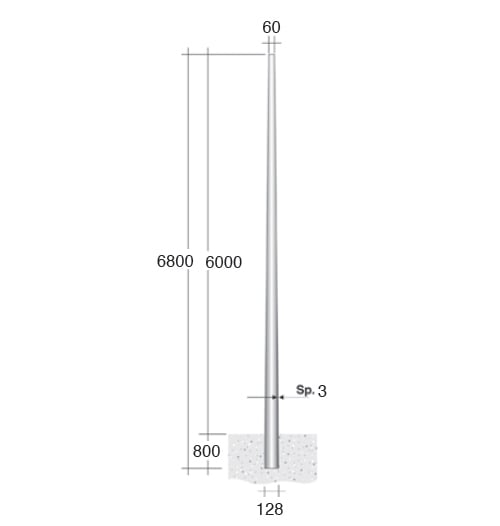 LINEA LIGHT (ILED) ILD98153 PALO CONIC.DA LAMIER.SP3 HFT6MT ZIN