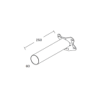 LINEA LIGHT (ILED) ILD98198 STAFFA A MURO XARMATURE ZINCATA